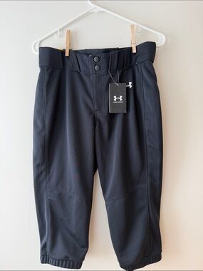 Under Armour Black Womens Performance Softball Pants with Logo